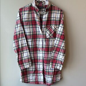 Eddie Bauer Multicolor Plaid Sleepwear Top medium